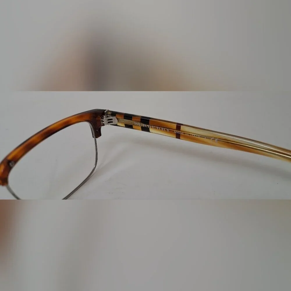 Burberry Eye Glasses Frames Unisex Half Rim Havana Nova Check B2224 54-18-145